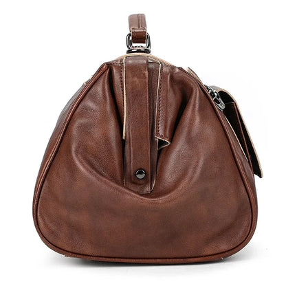 Newsbirds Genuine Leather Travel Duffle - 45cm