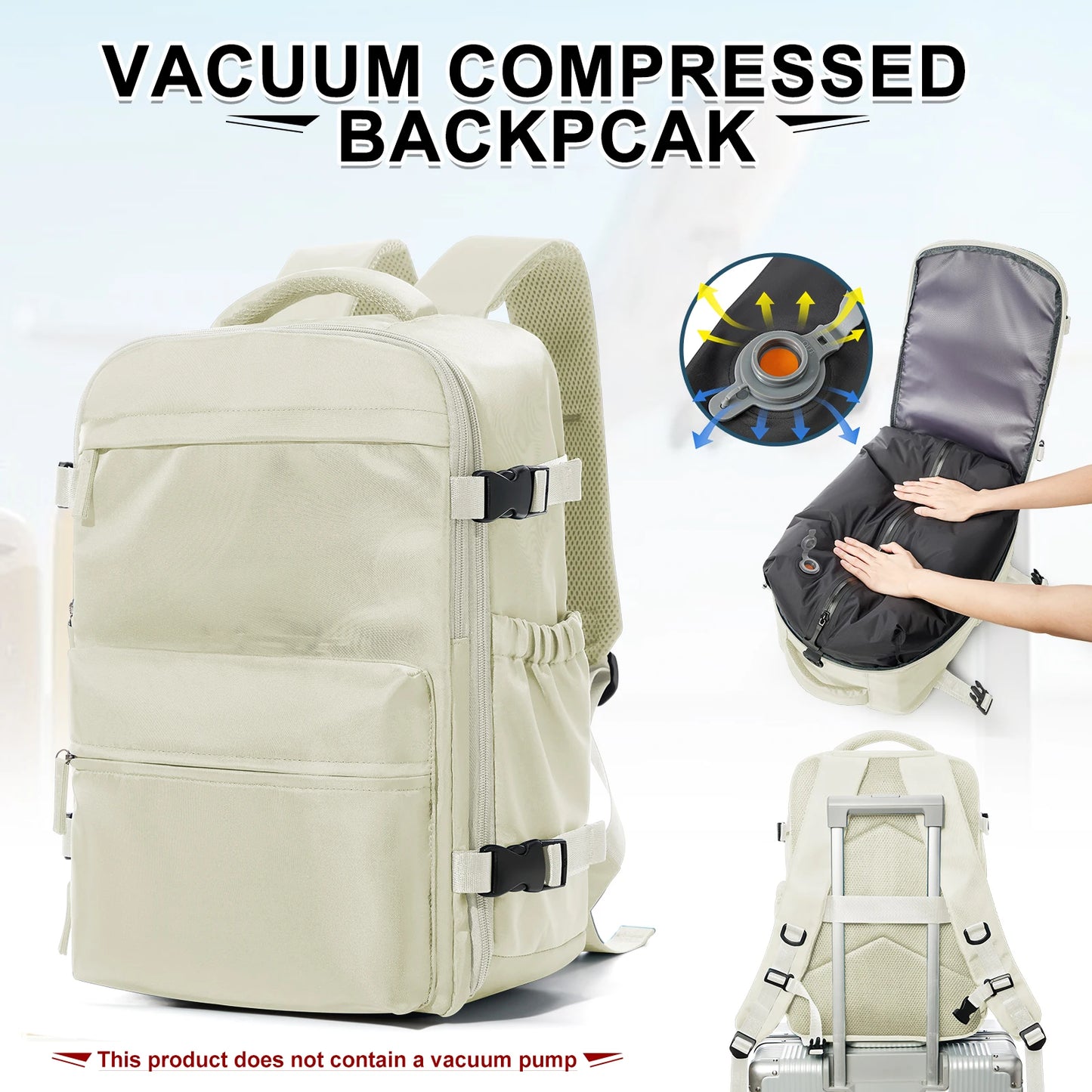 Vacuum Compression Travel Backpack | Expandable Carry-On