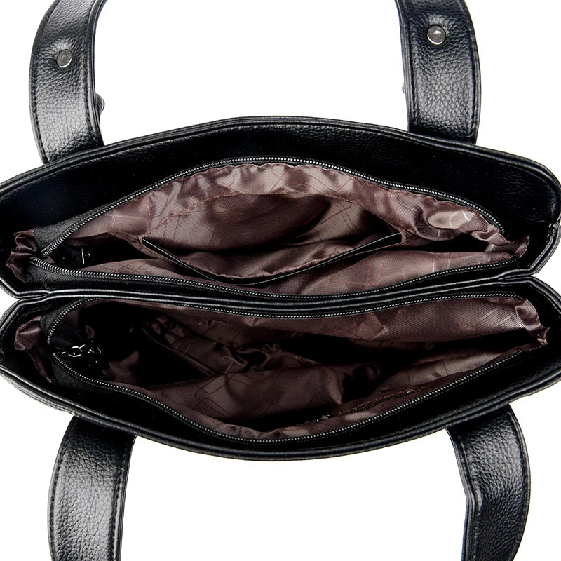 Women's Vintage Soft Leather Shoulder Bag – Large Capacity Handbag