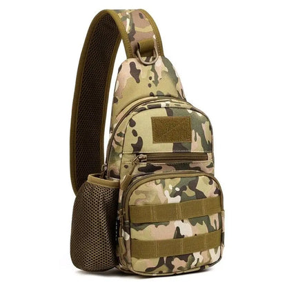 Tactical Sling Bag with Water Bottle Holder – Crossbody Chest Pack