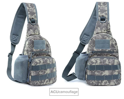 Tactical Sling Bag with Water Bottle Holder – Crossbody Chest Pack