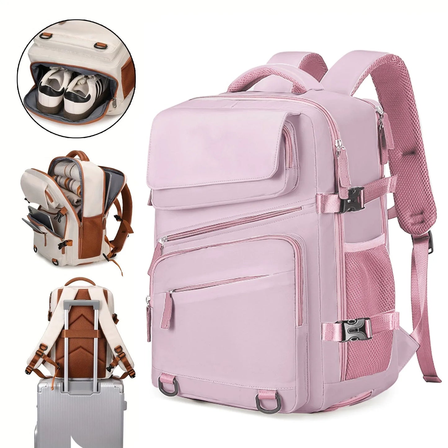 Expandable Business Backpack - Large Capacity Laptop Bag