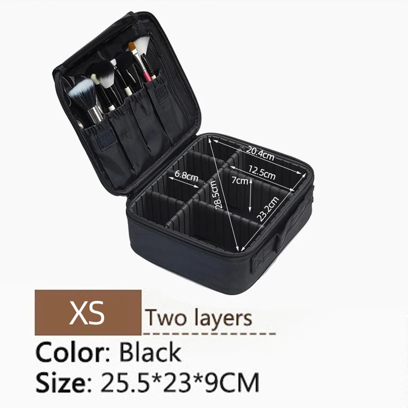 Professional Makeup Organizer Case – Large Travel Cosmetic Bag