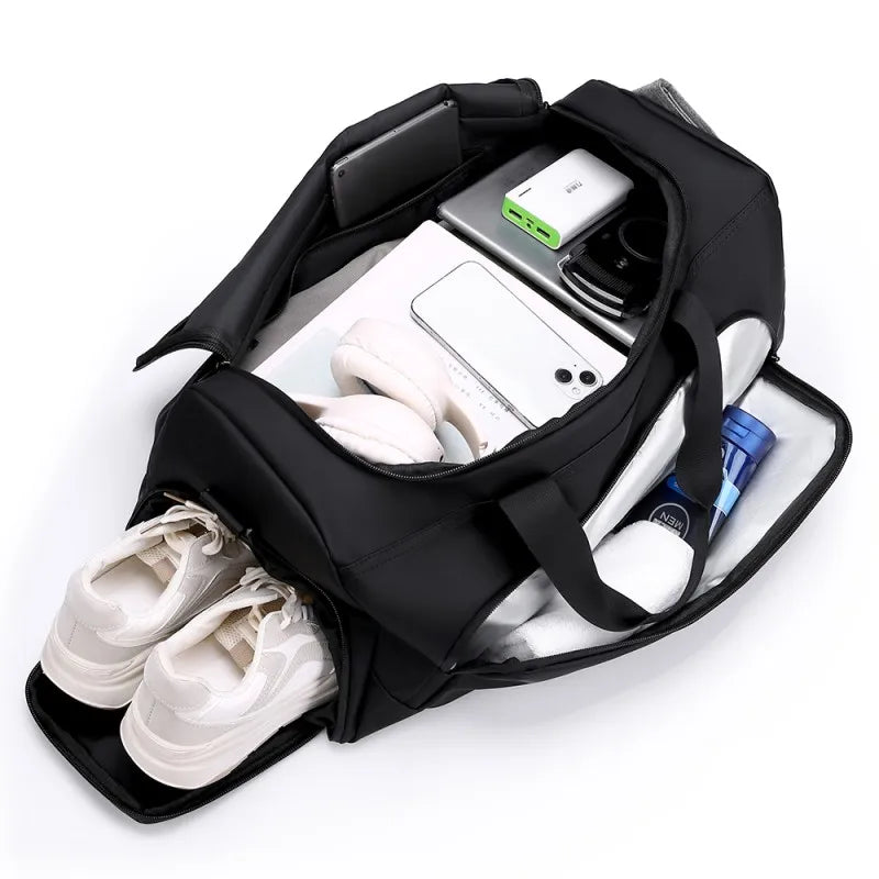Large Capacity Gym Duffel Bag with Shoe Compartment
