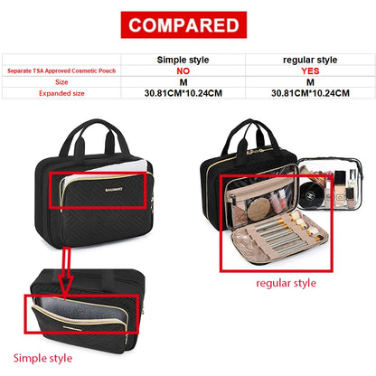BAGSMART Waterproof Toiletry Bag – Large Travel Makeup Organizer