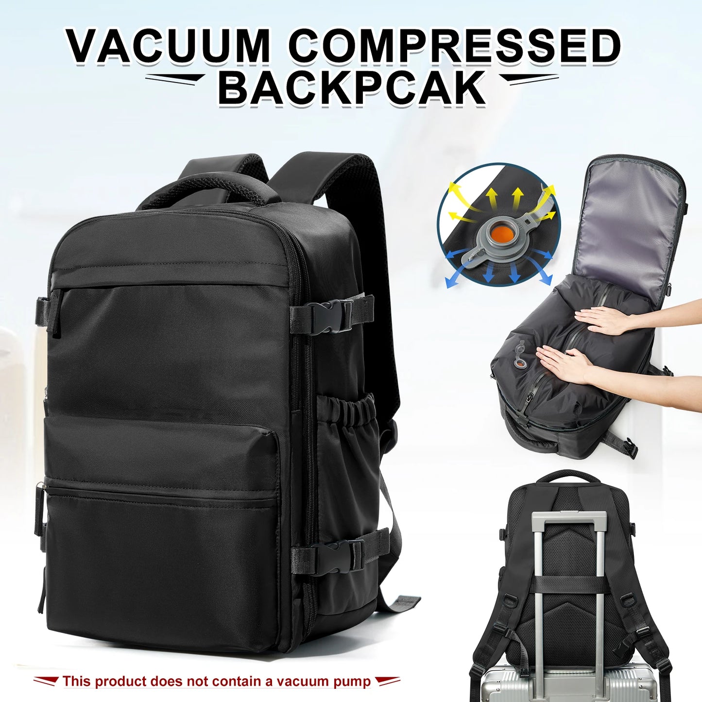 Vacuum Compression Travel Backpack | Expandable Carry-On