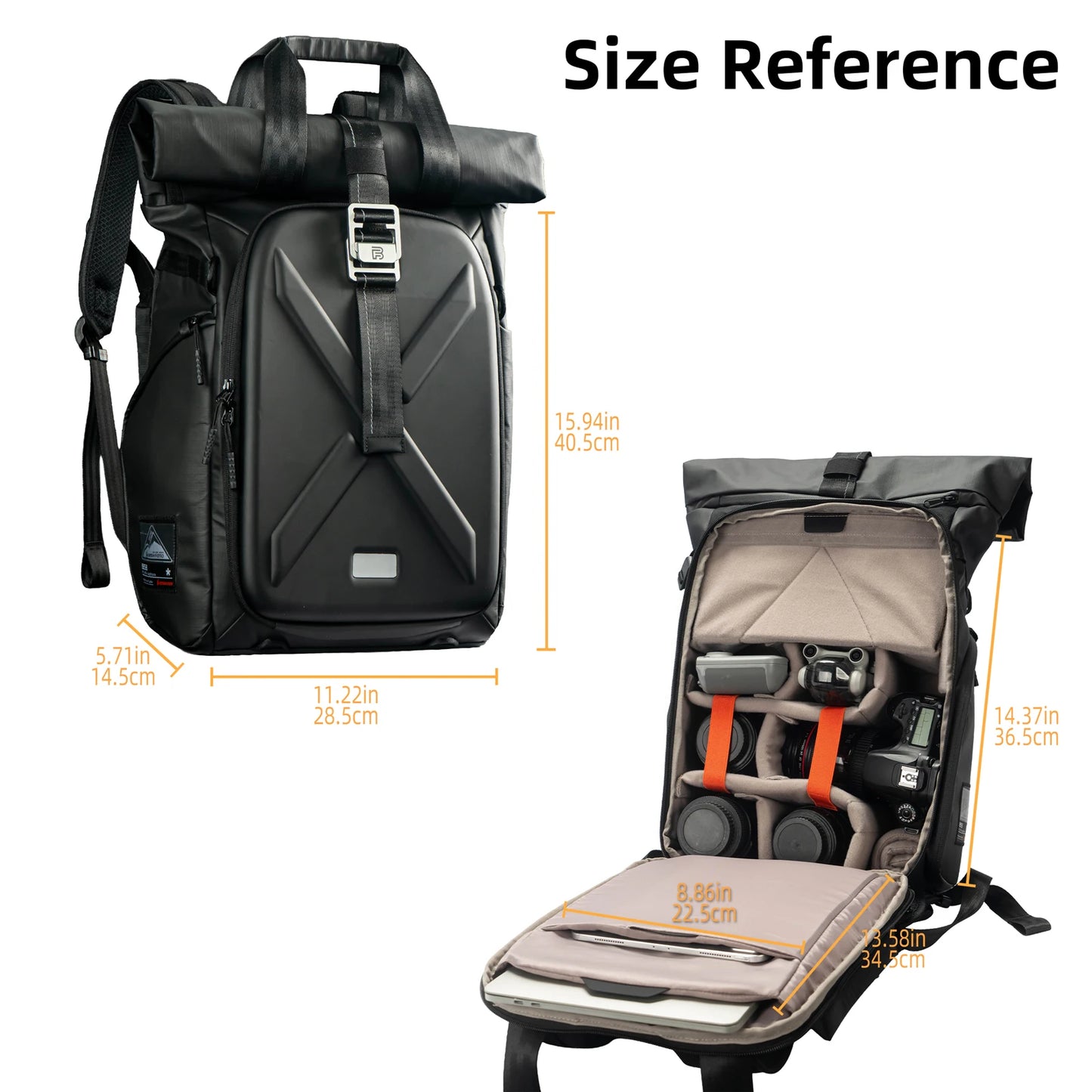 Camera Backpack - Waterproof Hard Shell for DSLR & Drones