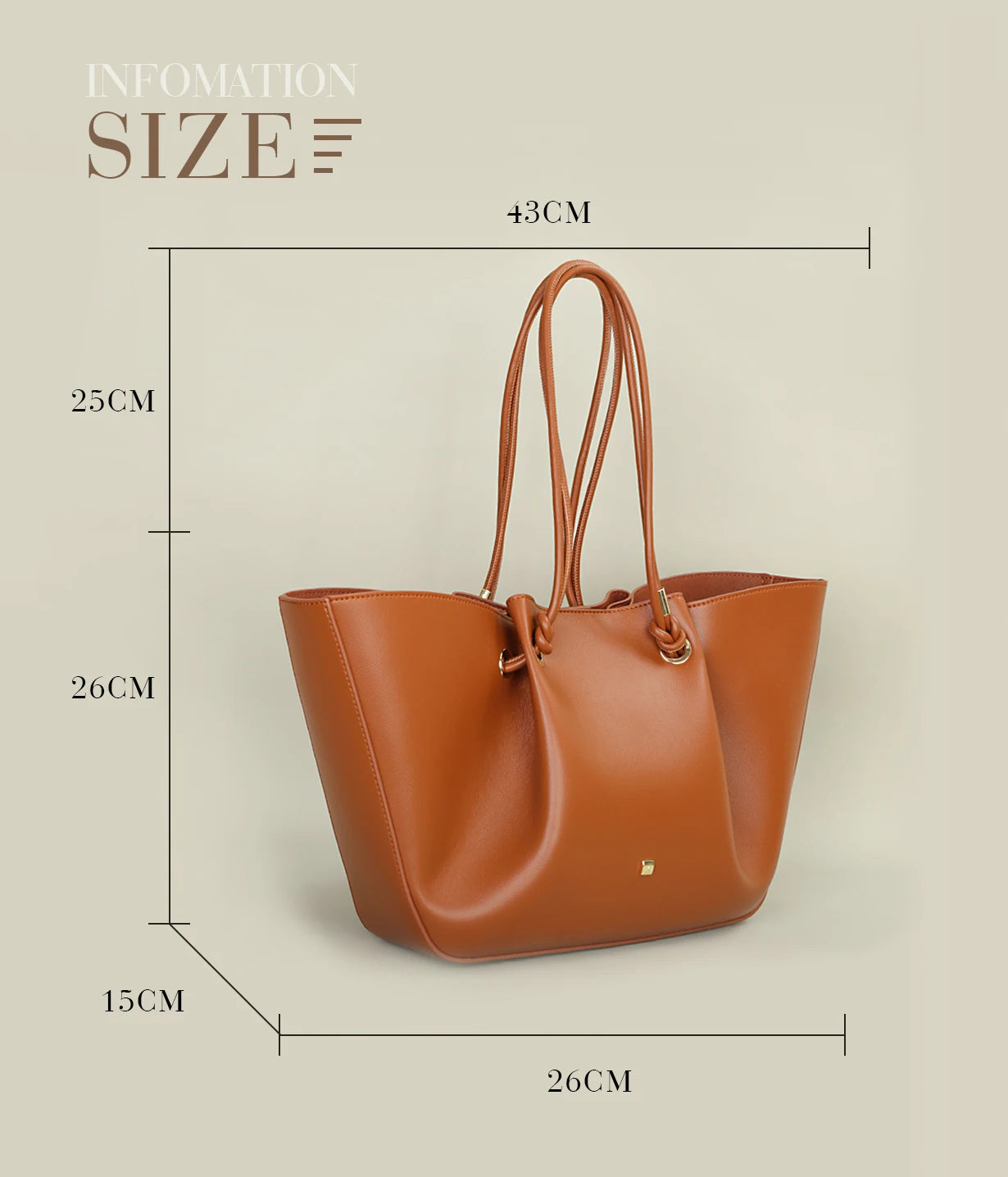PG Large Capacity Classic Shoulder Bag