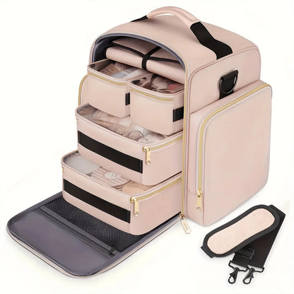 Women's Multi-Layer Travel Cosmetic Bag – Jewellery & Makeup Organiser