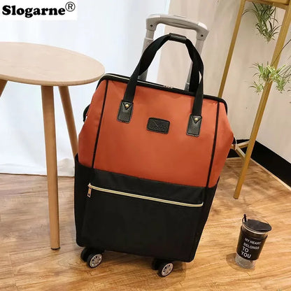 Rolling Travel Backpack with 4 Wheels - Convertible Trolley Bag