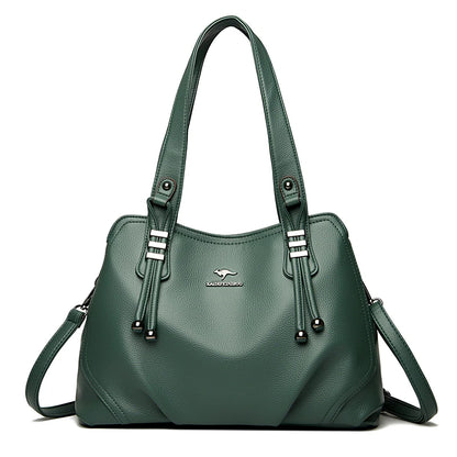 Women's Vintage Soft Leather Shoulder Bag – Large Capacity Handbag