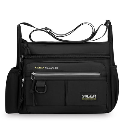 Large Capaci Men's Crossbody Bag Korean Sle Commuter Bag oulder Bag Casual Nylon Material Zipper Closure Faionable