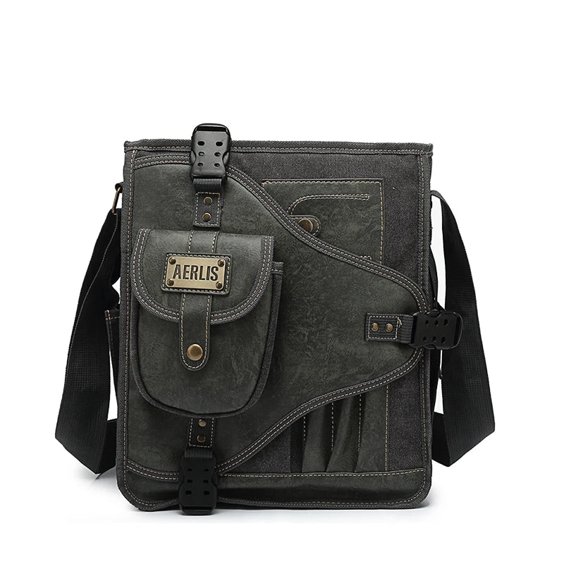 Canvas Messenger Bag for Men – Crossbody Shoulder Satchel