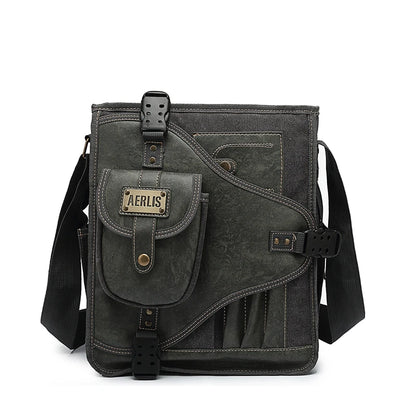 Canvas Messenger Bag for Men – Crossbody Shoulder Satchel