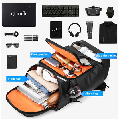 50L Travel Backpack with Shoe Compartment