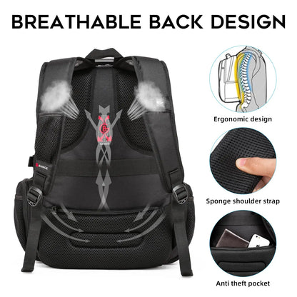 BANGE 40L Laptop Backpack - 17" with USB Charging Port