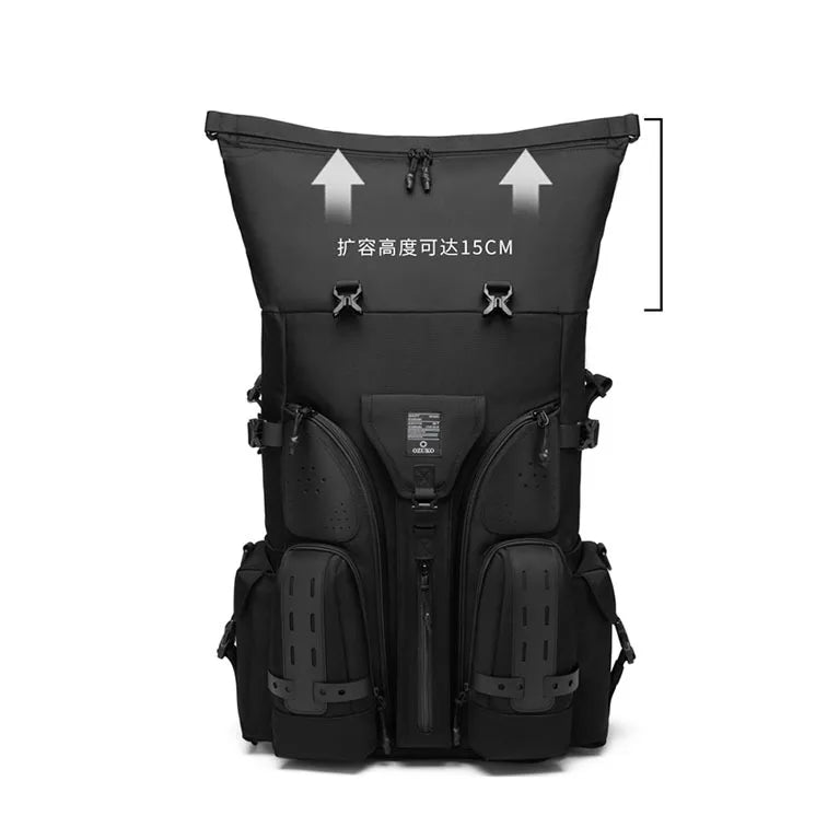 OZUKO Tactical Attack Bag with USB Port & Rain Cover