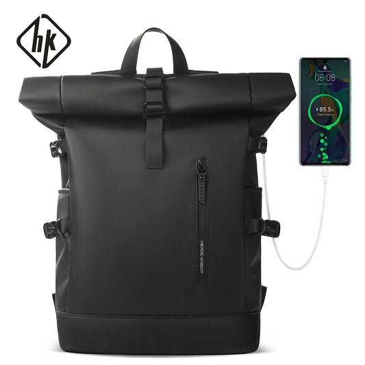 Expandable Travel Backpack with USB Port – 15.6" Laptop Bag