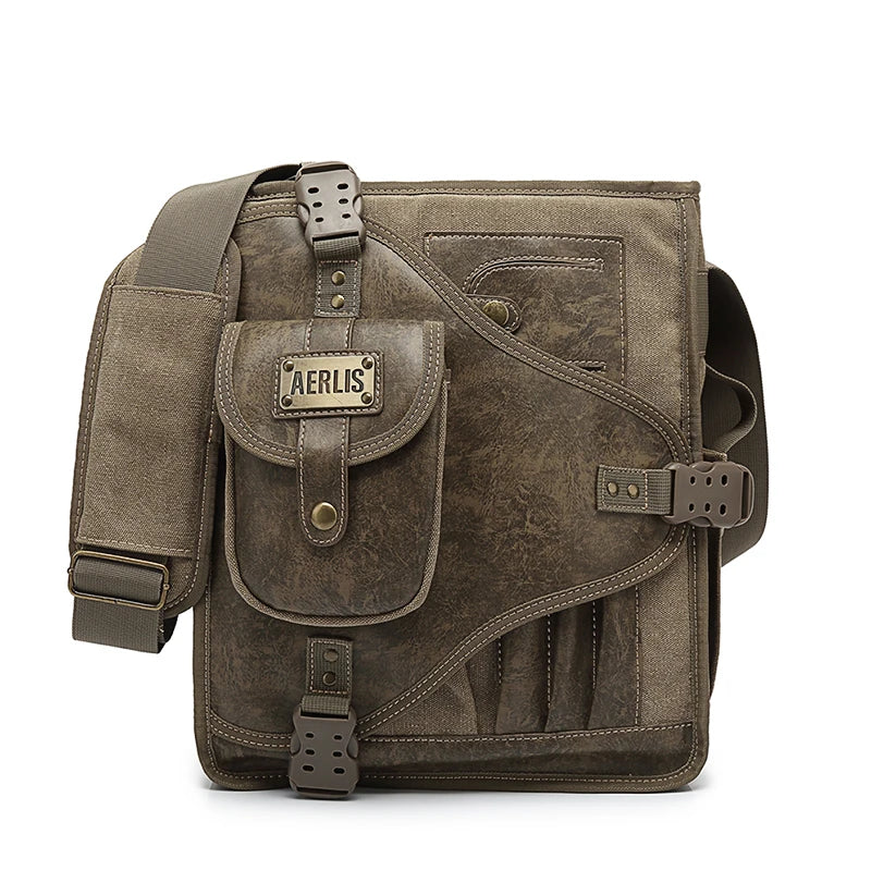 Canvas Messenger Bag for Men – Crossbody Shoulder Satchel