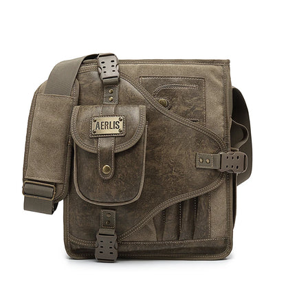 Canvas Messenger Bag for Men – Crossbody Shoulder Satchel