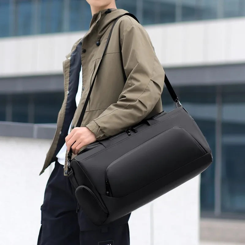 Large Capacity Gym Duffel Bag with Shoe Compartment