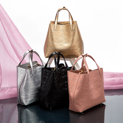CHCH Embossed Tote Bag - Large Capacity Business Handbag
