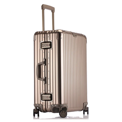 All-aluminum magnesium alloy telescopic suitcase 24-inch luggage business travel case metal combination lock bag 20-inch carry-o