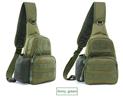 Tactical Sling Bag with Water Bottle Holder – Crossbody Chest Pack