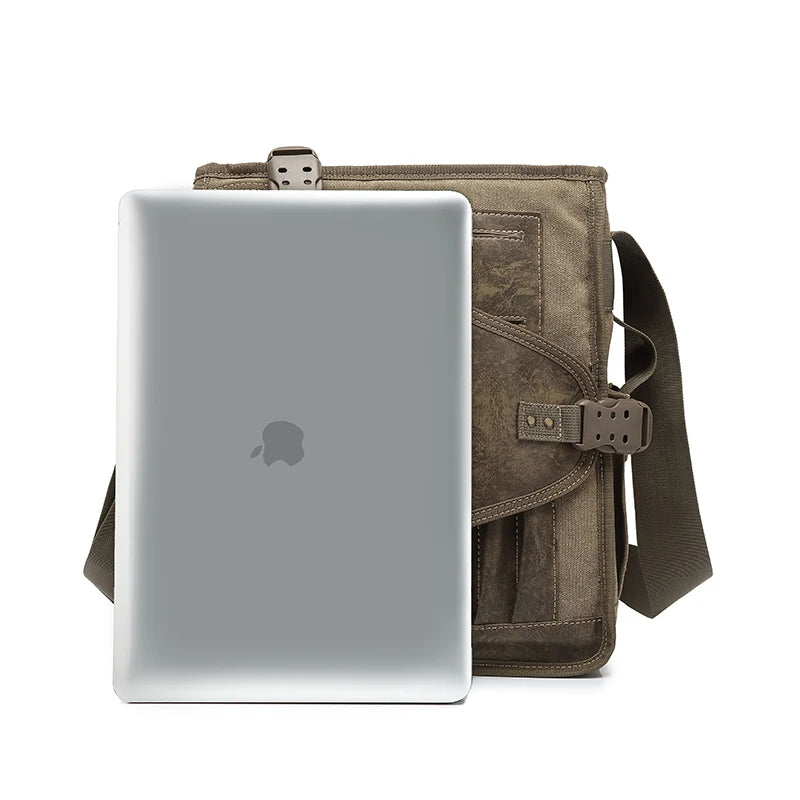 Canvas Messenger Bag for Men – Crossbody Shoulder Satchel
