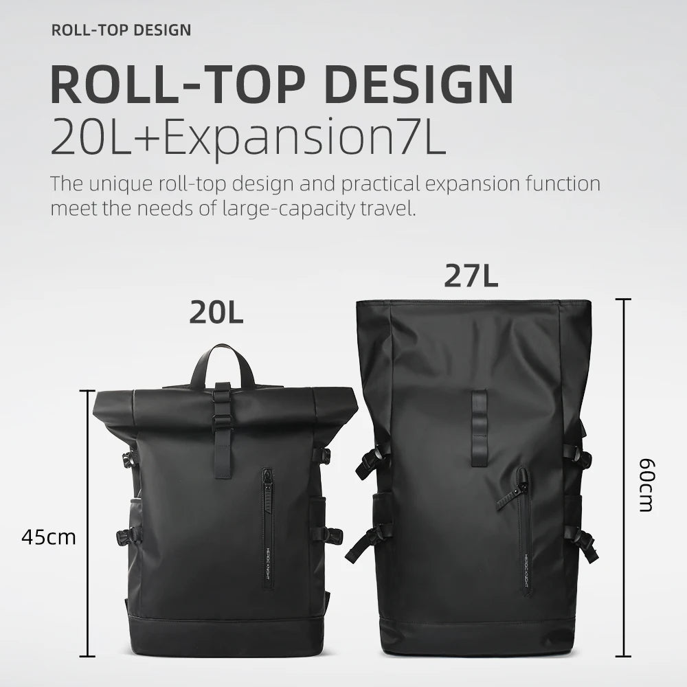 Expandable Travel Backpack with USB Port – 15.6" Laptop Bag