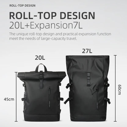 Expandable Travel Backpack with USB Port – 15.6" Laptop Bag