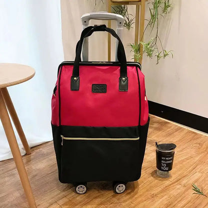 Rolling Travel Backpack with 4 Wheels - Convertible Trolley Bag