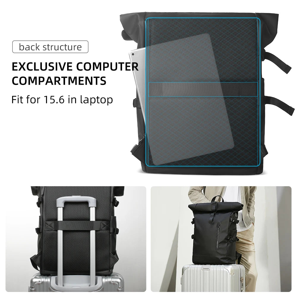 Expandable Travel Backpack with USB Port – 15.6" Laptop Bag