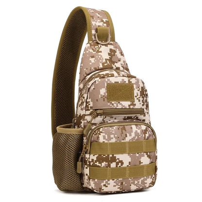 Tactical Sling Bag with Water Bottle Holder – Crossbody Chest Pack