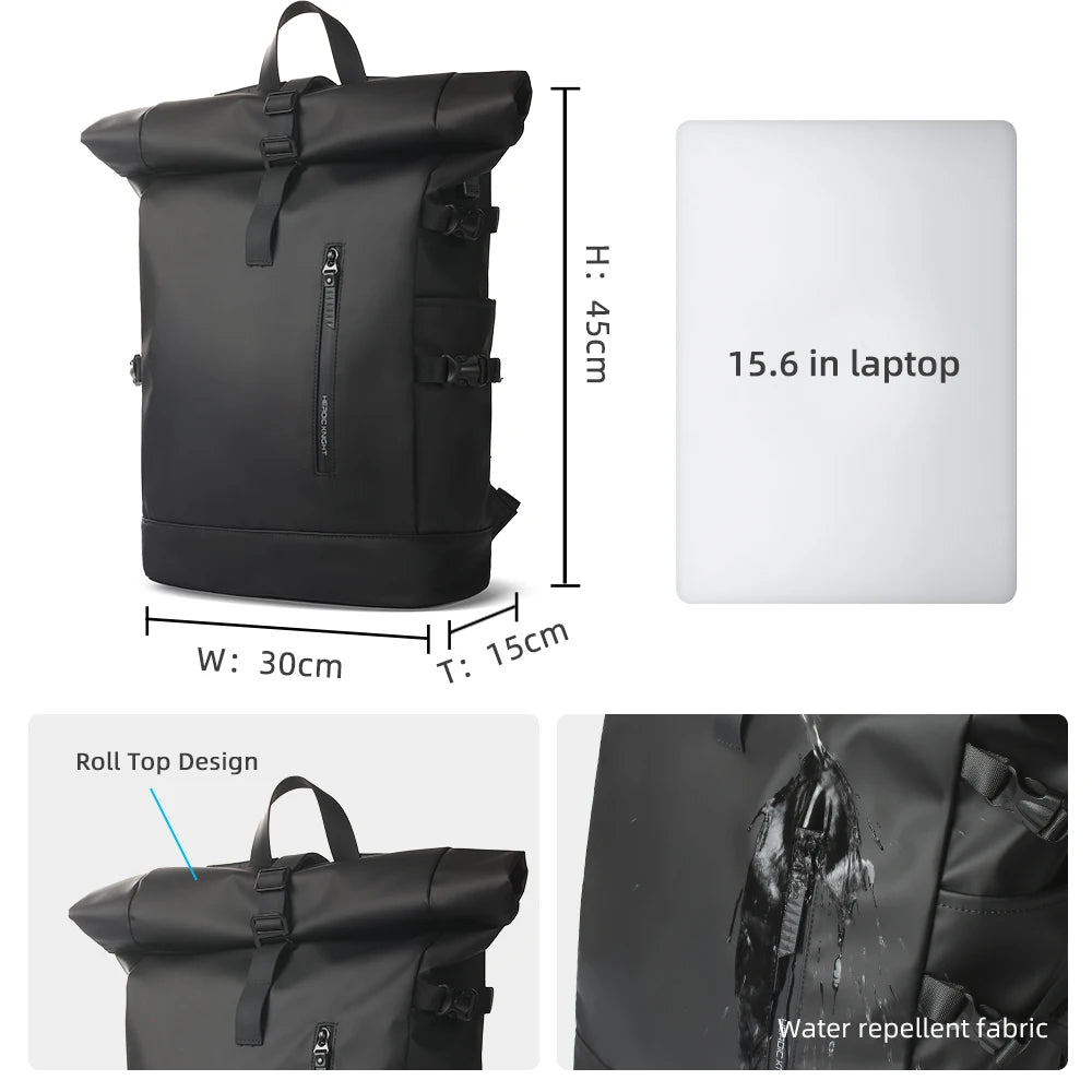Expandable Travel Backpack with USB Port – 15.6" Laptop Bag