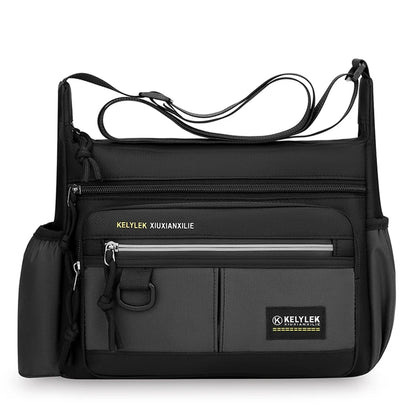 Large Capaci Men's Crossbody Bag Korean Sle Commuter Bag oulder Bag Casual Nylon Material Zipper Closure Faionable