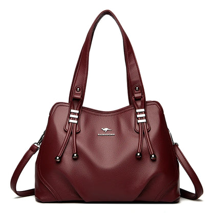 Women's Vintage Soft Leather Shoulder Bag – Large Capacity Handbag