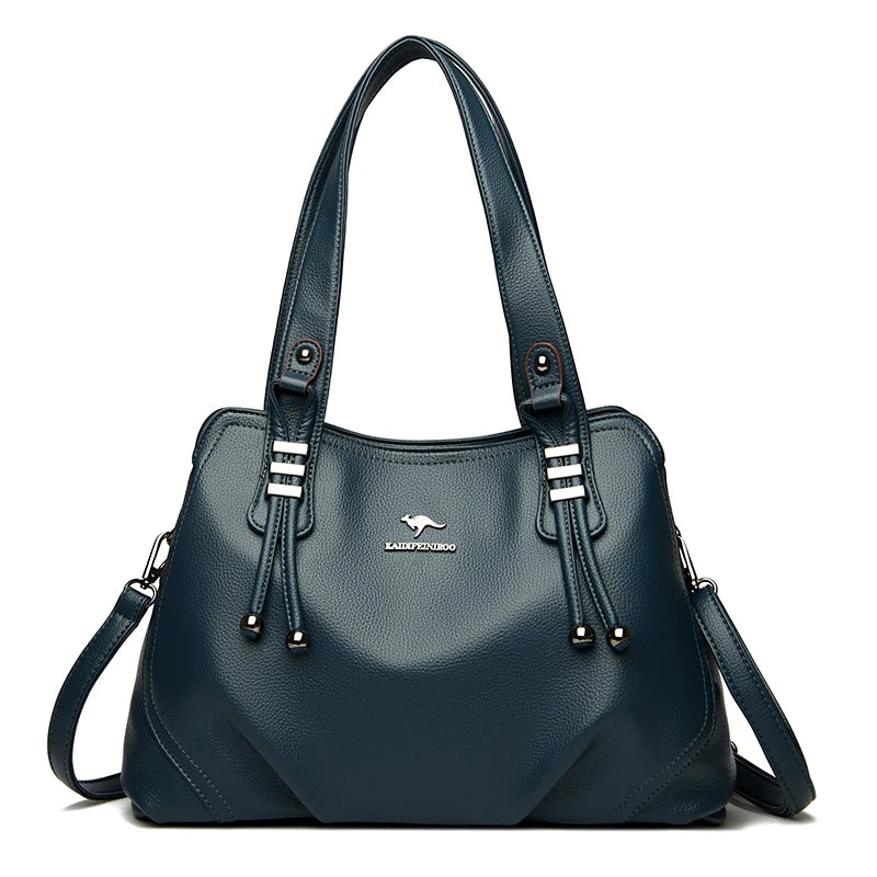 Women's Vintage Soft Leather Shoulder Bag – Large Capacity Handbag