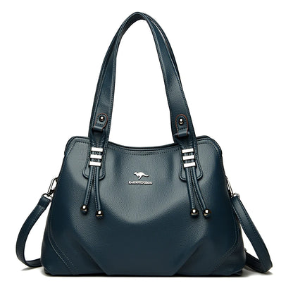 Women's Vintage Soft Leather Shoulder Bag – Large Capacity Handbag