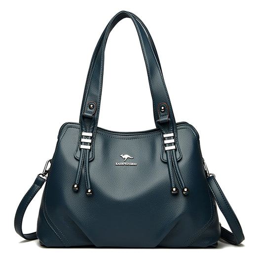 Women's Vintage Soft Leather Shoulder Bag – Large Capacity Handbag