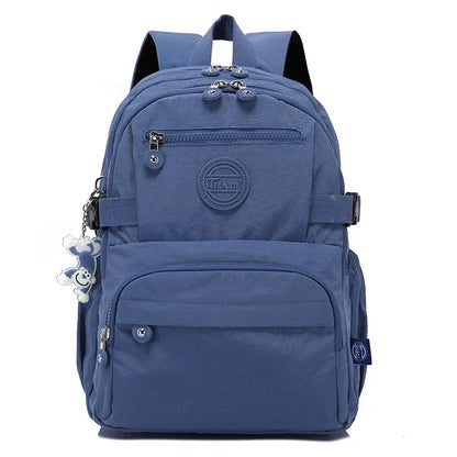 TEGAOTE Nylon A4 Waterproof Women Men School Backpack 15.6'' 14'' Laptop Lightweight Travel Bag Blue Green Black Red Pink M2303