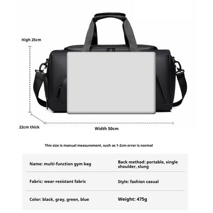 Large Capacity Gym Duffel Bag with Shoe Compartment