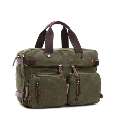Canvas Briefcase for Men – Business Laptop Messenger Bag