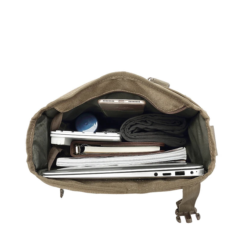 Canvas Messenger Bag for Men – Crossbody Shoulder Satchel
