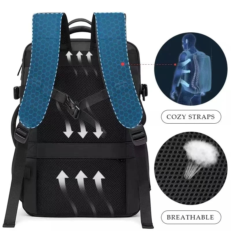 BANGE Expandable 17.3” Laptop Travel Backpack