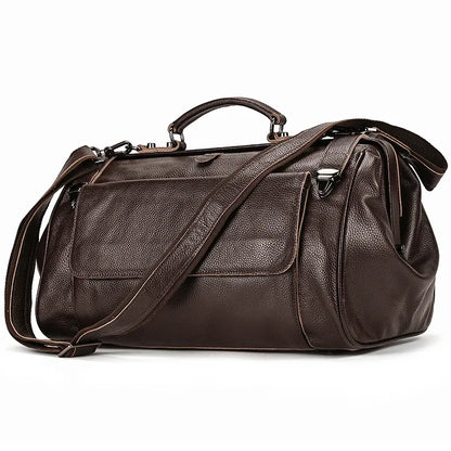 Newsbirds Genuine Leather Travel Duffle - 45cm