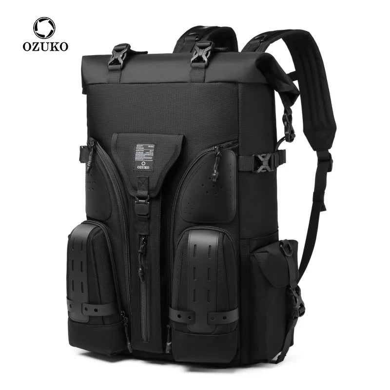 OZUKO Tactical Attack Bag with USB Port & Rain Cover