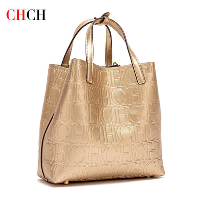 CHCH Embossed Tote Bag - Large Capacity Business Handbag
