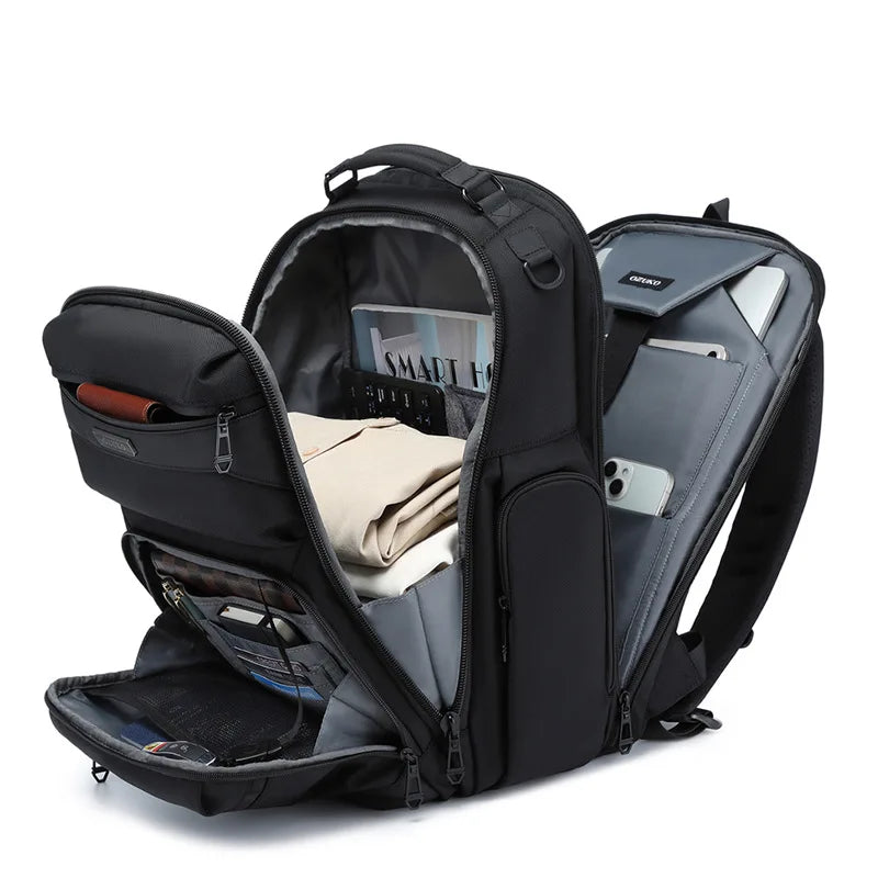 OZUKO Waterproof Laptop Backpack 15.6-17.3" for Work & Commute