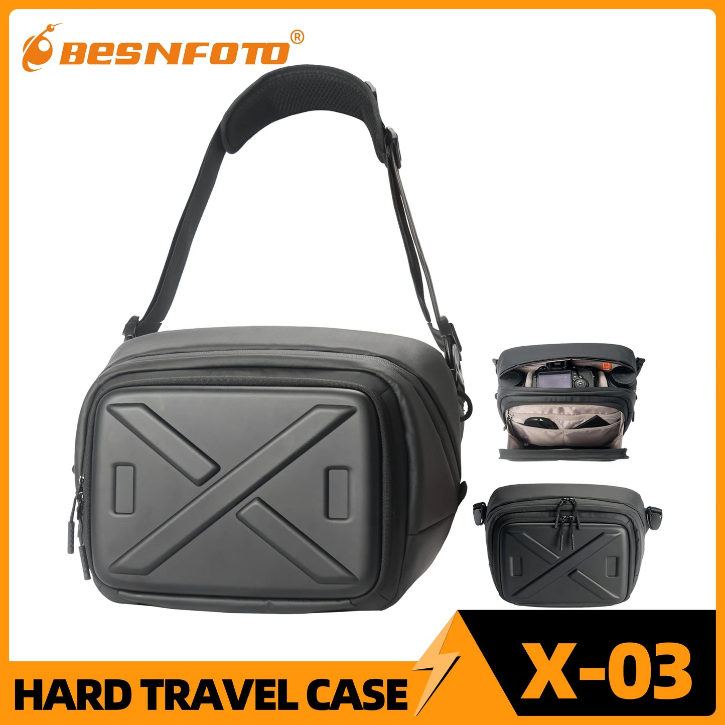 Camera Backpack - Waterproof Hard Shell for DSLR & Drones